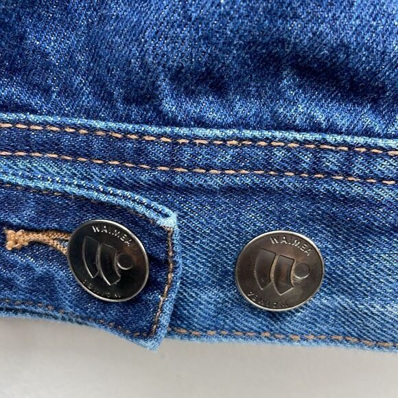WAIMEA Men's Distressed Graphic Denim Jeans Jacket size Small - Picture 9 of 13